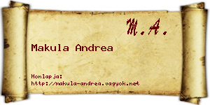 Makula Andrea névjegykártya