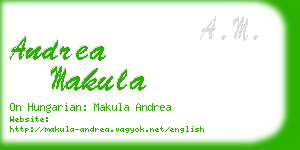 andrea makula business card